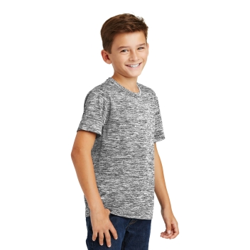 Sport-tek Youth Posicharge Electric Heather Tee.
