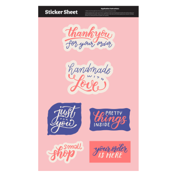 Ultra Removable Sticker Sheet 11.5" X 7" Custom Shapes