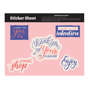 Ultra Removable Sticker Sheet 5.5" X 7" Custom Shapes