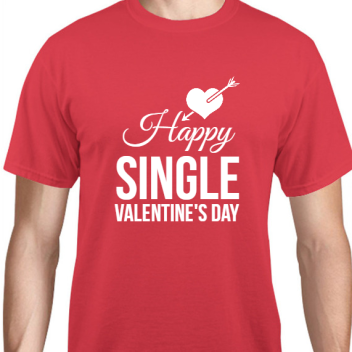 Valentines Day Happy Single Unisex Basic Tee T-shirts Style 130268