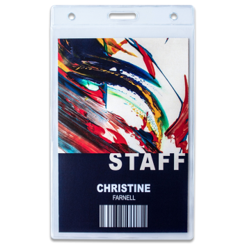 Vertical 6 X 4 Inch Badge Holder