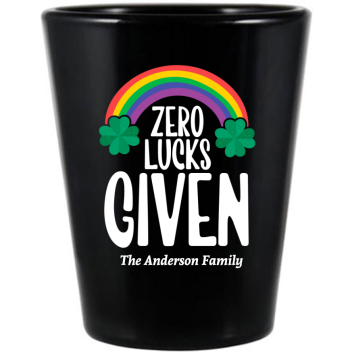 Zero Lucks Given St. Patrick&rsquo;s Black Shot Glass