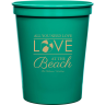 Turquoise - Plastic Cup
