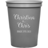 Metallic Silver - Plastic Cup
