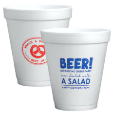 Custom 8 Oz. Foam Cups