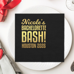 Foil Stamped Square Dinner Napkins