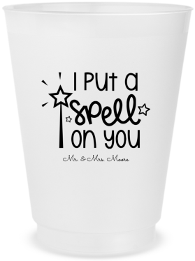 Custom I Put A Spell On You Fairytale Wedding Frosted Stadium Cups