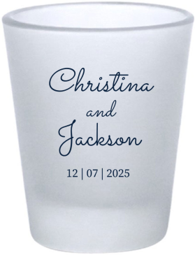 Custom Love You To The Moon And Back Wedding Frosted Shot Glasses