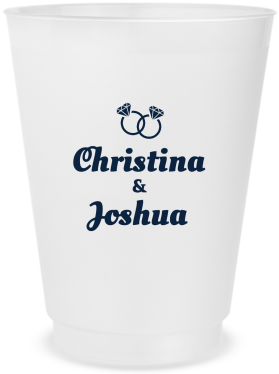 Customized I Said Yas Engagement Frosted Stadium Cups