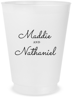 Personalized Better Together Floral Wedding Frosted Stadium Cups