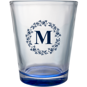 Personalized Monogram Carriage Fairytale Wedding Clear Shot Glasses