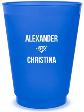 Personalized Off The Market Engagement Frosted Stadium Cups