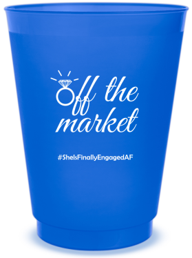 Personalized Off The Market Engagement Frosted Stadium Cups