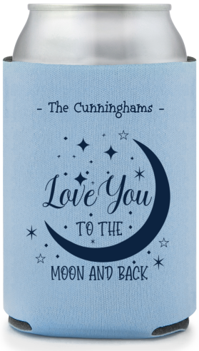 Custom Love You To The Moon And Back Wedding Full Color Can Coolers