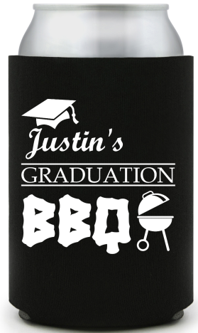 Customized Graduation BBQ Party Full Color Can Coolers