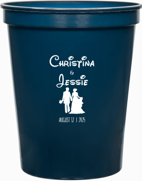 Customized Happily Ever After Fairytale Castle Wedding Stadium Cups