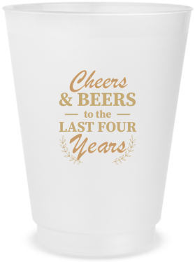 Personalized Cheers And Beers Graduation Frosted Stadium Cups