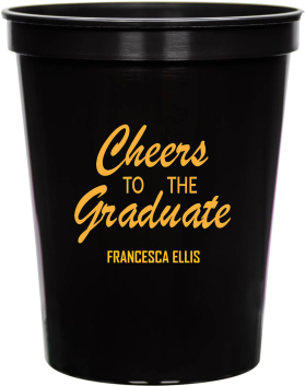 Personalized Cheers To The Graduate Stadium Cups