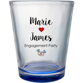 Personalized F*cking Finally Engagement Clear Shot Glasses