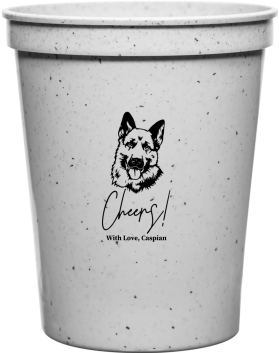 Personalized German Shepherd Cheers Pet Wedding Stadium Cups