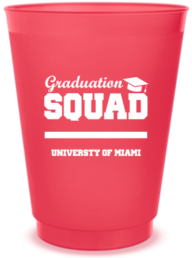 Personalized Graduation Squad Frosted Stadium Cups