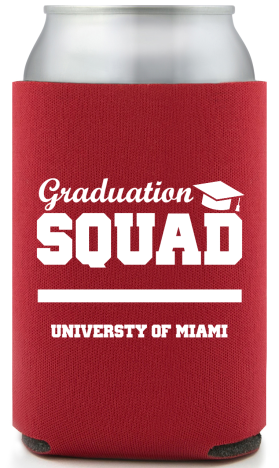 Personalized Graduation Squad Full Color Can Coolers