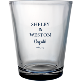 Personalized Husky I Do Too Pet Wedding Clear Shot Glasses