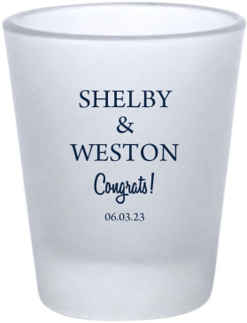 Personalized Husky I Do Too Pet Wedding Frosted Shot Glasses