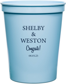 Personalized Husky I Do Too Pet Wedding Stadium Cups