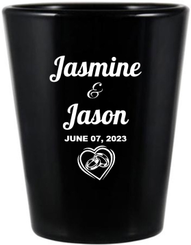Personalized Keep Calm We’re Engaged Black Shot Glasses