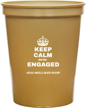 Personalized Keep Calm We’re Engaged Stadium Cups