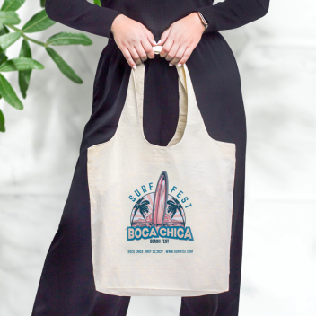 Custom Large Stow N Go Cotton Tote Bags