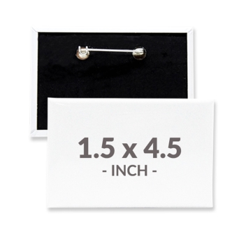 1.5 x 4.5 Inch Rectangle Custom Buttons