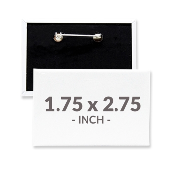 1.75 x 2.75 Inch Rectangle Custom Buttons