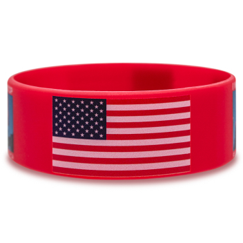 Custom 1 Inch Full Color Printed Wristbands