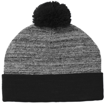 Sport-Tek Heather Pom Pom Beanie