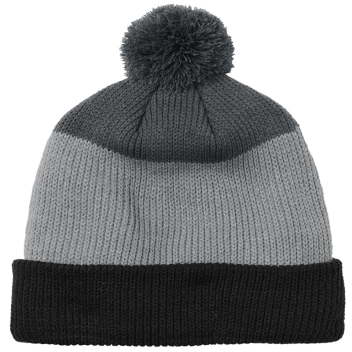 Port Authority Cozy Striped Pom Beanie