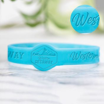 1/2 Inch Debossed Figured Wristbands