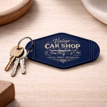 Custom Vintage Motel Keychains