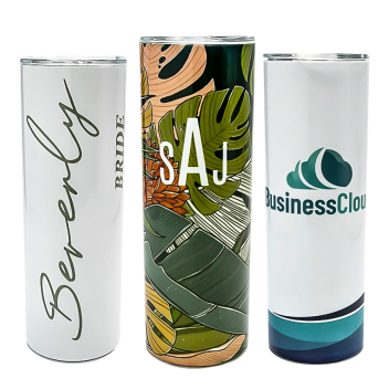 20 Oz. Custom Printed Skinny Stainless Steel Tumblers