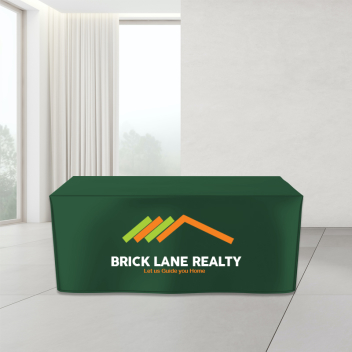 4FT Fitted Trade Show Table Cover - Full Color Imprint