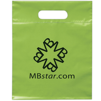 9.5 x 12 Inch Die Cut Handle Plastic Bags
