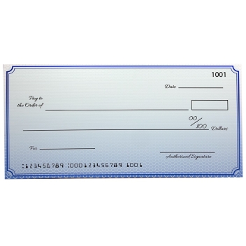 Custom Economy Big Checks 18 x 36 Inch