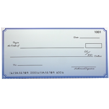 Custom Economy Large Checks 22 x 48 Inch