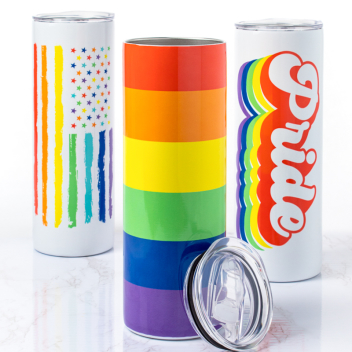 Custom LGBTQ Pride 20oz. Stainless Steel Tumblers