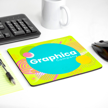 Fluorescent Neon Custom Printed Medium Mouse Pads