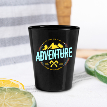Personalized Black Shot Glasses- 1.75 oz.