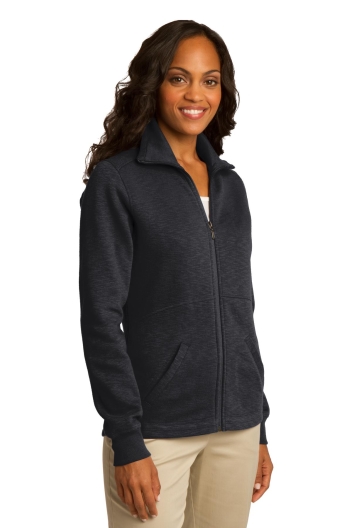 Port Authority Women's Slub Fleece Full-Zip Jacket.