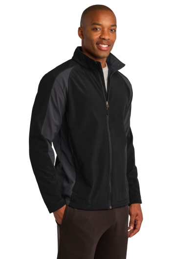 Sport-Tek Colorblock Soft Shell Jacket.
