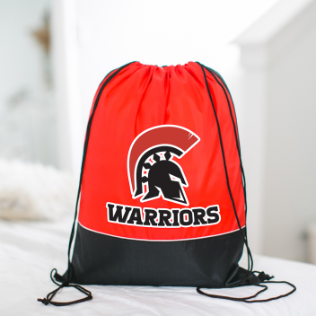 Two Tone Classic Drawstring Tote Bags